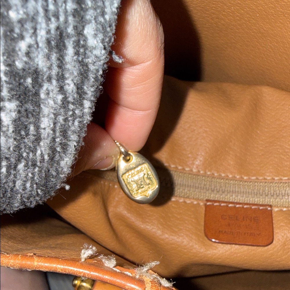 Celine Tan and Brown Tote Bag and clutch for CAITLYN - Picture 9 of 16